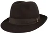 Borsalino edler Trilby Marengo aus Haarfilz mit Ripsband in schwarz