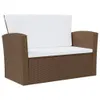 vidaXL 8 tlg. Garten Lounge Set mit Kissen Poly Rattan Produktbild-Vorschau 6