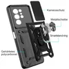 An exploded view of a phone case with labels pointing to its different components. Produktbild-Vorschau