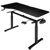 A black adjustable height desk with a separate monitor mount. Náhled obrázku produktu