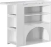 A white bar table with shelves and an arched opening. Produktbild-Vorschau