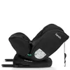 A black car seat is shown from the side, tilted forward. Produktbild-Vorschau