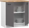 Armoire de cuisine OLIWIA S80 3S Blanc Brillant avec 3 Voir les images du produit 11