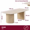 HOOZ Couchtisch Set Keramik Traventin-Optik – kratzfest & Produktbild-Vorschau 4