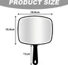 Großer Handspiegel, Handspiegel mit Griff, Salonspiegel für Produktbild-Vorschau 2