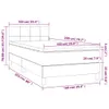 Boxspringbett mit Matratze & LED Creme 100x200 cm Stoff Produktbild-Vorschau 8