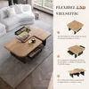 Moderner Couchtisch mit LED, 2‑in‑1‑Design Sofatisch, frei Produktbild-Vorschau 7