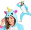Piżama Onesie Kigurumi Kostium Niebieski Jednorożec XXL: Podgląd zdjęcia produktu 1