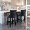 2er-Set Barhocker mit Samtpolsterung, Knopfheftung, Produktbild-Vorschau 2