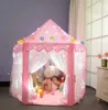 Rosa Spielzeugburg Zelt für Kinder 135x140cm, Spielhaus für Produktbild-Vorschau 2