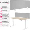 A desk divider shown in two configurations: one mounted on a desk and one shown separately. Náhled obrázku produktu