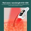 An illustration showing a hair removal device with a red laser beam targeting hair follicles beneath the skin. Podgląd zdjęcia produktu