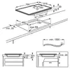 AEG Autarkes Kochfeld / Induktion 6000 Flex / / Hob²Hood / 80 cm / Edelstahlrahmen OIK85M00XB Maße Produktbild-Vorschau