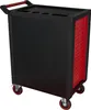 A black and red tool cart with wheels and a handle. Produktbild-Vorschau