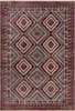 Teppich Vintage Rot-Multicolor Ethno-Rautenmuster mit Fransen traditionell Rechteckig_#sku_BARK503119375931-BARK503119375932-BARK503119375933-BARK503119375934# Produktbild-Vorschau