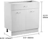 VEVOR weißer Unterschrank Küchenschrank  (800 x 475 x 816 Produktbild-Vorschau 8