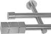 BASIT® Gardinenstange Set Edelstahl Look Metall Ø 19mm zur Produktbild-Vorschau 1