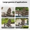 Wiltec Chaise Adirondack 89 x 72 x 92,5 cm en pin , chaise Voir les images du produit 8