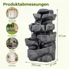 Záhradná fontána COSTWAY s LED osvetlením, 5-stupňová Náhľad obrázku produktu 3