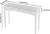 WISFOR Table console miroir, Table console argent verre Voir les images du produit 3