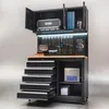 Werkbank mit Oberschränken und Lochwand - 120 cm Produktbild-Vorschau 5