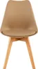 A single khaki-colored chair with wooden legs is shown against a white background. Voir les images du produit