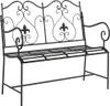 Ławka ogrodowa vidaXL, czarna, 104 x 54 x 93 cm, stal Podgląd zdjęcia produktu 1