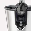 A close-up view of the top part of a stainless steel electric citrus juicer. Náhled obrázku produktu