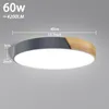 XMTECH Plafonnier LED en bois moderne Ø30 cm, 48 W, blanc Voir les images du produit 2