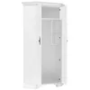 A white wardrobe with its doors open, showing the interior with shelves and a hanging rod. Produktbild-Vorschau
