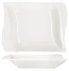 set di 6 piatti fondi in avorio porcellana 6 persone piatti Anteprima dell’immagine prodotto 4
