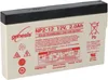 A close-up studio shot of a sealed rechargeable lead-acid battery. Voir les images du produit