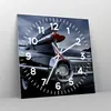 Wanduhr - Quadrat - Glasuhr - Auto Retro Himmel - 40x40cm - Produktbild-Vorschau 4