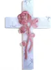 Kreuz mit 3D Rosen Rost Design Grabengel Gedenkstein Produktbild-Vorschau 3