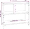 vidaXL Bücherregal Räuchereiche 80x33x70,5 cm Holzwerkstoff Produktbild-Vorschau 8