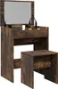 vidaXL Schminktisch mit Hocker Räuchereiche 60x40x113,5 cm Produktbild-Vorschau 2