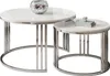 Runder Couchtisch 2in1 LORI silberner Chrom Hochglanz Produktbild-Vorschau 3