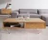DELIFE Couchtisch Kayu 115x60 cm Akazie Natur 2 Schübe Produktbild-Vorschau 2