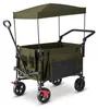 Relaxdays Bollerwagen, faltbar, 150 kg, Dach, Teleskop- & Produktbild-Vorschau 6