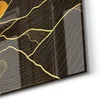 DEQORI Glasbild Echtglas 3x50x100 cm 'Goldenes Linien Produktbild-Vorschau 5