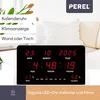 Perel Digitale LED-Wanduhr schwarz mit großen roten Produktbild-Vorschau 2