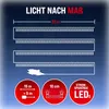 Diagram showing the features and dimensions of a string of lights. Voir les images du produit