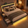 Lit rembourré INONEFT 160x200 cm avec éclairage LED et Voir les images du produit 4