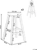 BELIANI Barhocker 2er Set Dunkelbraun Bambusholz 65 cm hoch Produktbild-Vorschau 3