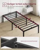 A metal bed frame is shown in a room with a white nightstand and a wall. Produktbild-Vorschau
