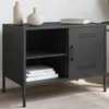 TV-Schrank Schwarz 68x39x50,5 cm Stahl Produktbild-Vorschau 2