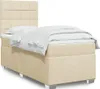 vidaXL Boxspringbett mit Matratze Creme 80x200 cm Stoff Produktbild-Vorschau 2