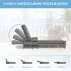 Merax 2er Outdoor-Liegen aus Rattan, Gartenmöbel mit 4-fach Produktbild-Vorschau 7