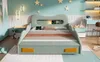 Kinderbett 140 x 200 cm Auto-Design Polsterbett aus Flanell Produktbild-Vorschau 13