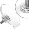 A close-up of a clear suction cup with an M4 threaded screw attached. Produktbild-Vorschau